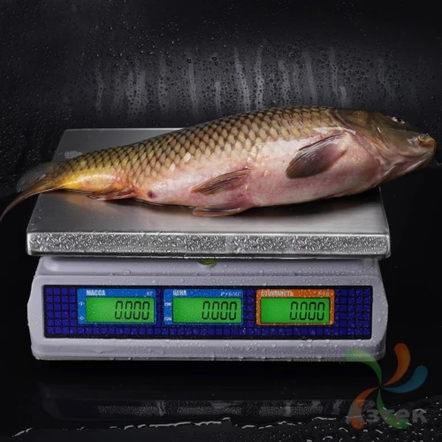 Весы Mertech M-ER 329 AC-15.2 Белый с вторым дисплеем настольные торговые до 15 кг, нержавеющая сталь