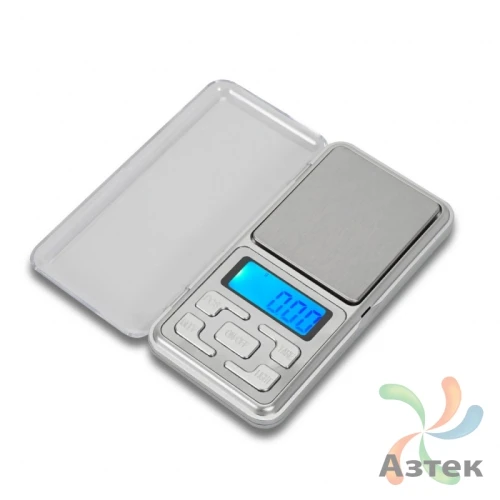 Весы Mertech M-68S MIRROR карманные до 0,2 кг, нержавеющая сталь, питание от батареек