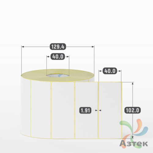 Термоэтикетка ЭКО 102х40 (рядов 1 по 2 000 шт)  в рулоне, втулка 40 мм (к) IQ code