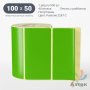 Этикетка 100х50 цветная (рядов 1 по 500 шт) полуглянцевая, втулка 40 мм (к) цвет - Зеленый Pantone 2287 C 