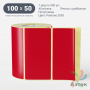 Этикетка 100х50 цветная (рядов 1 по 500 шт) полуглянцевая, втулка 40 мм (к) цвет - Красный Pantone 2035 C 