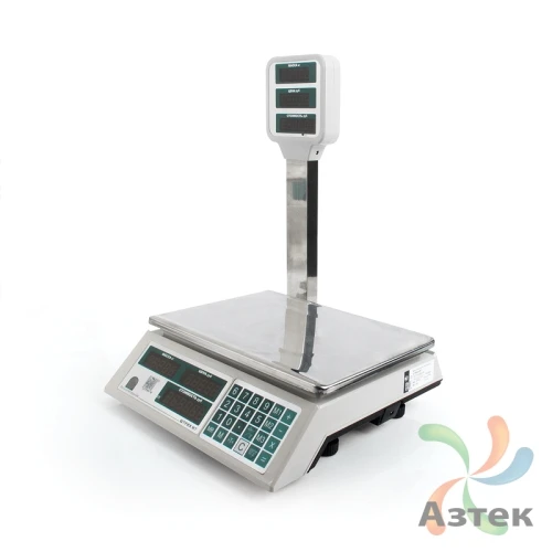 Весы Штрих-М М7ТC 30-5,10 А Серый настольные торговые до 30 кг, нержавеющая сталь, LCD