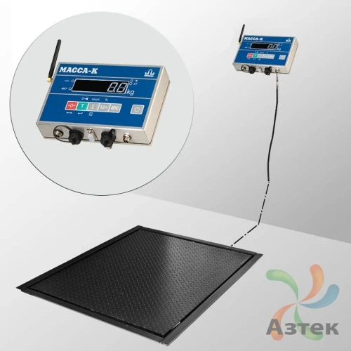 Весы Масса-к 4D-PMF-15/12-2000-AB(RUEW) Ethernet USB RS-232 WiFi врезные промышленные до 2 000 кг, конструкционная сталь