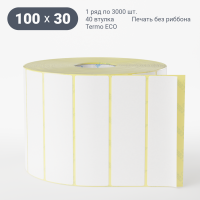 Термоэтикетка ЭКО 100х30 (рядов 1 по 3 000 шт)  в рулоне, втулка 40 мм (к) IQ code