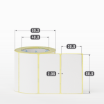 Термоэтикетка ЭКО 58х30 (рядов 1 по 300 шт) в рулоне, втулка 40 мм (к) IQ code