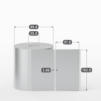 Этикетка самоклеящаяся 102х57 (рядов 1 по 1 000 шт) PET Matt Silver в рулоне, втулка 25 мм (к) IQ code