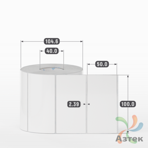 Этикетка самоклеящаяся 100х50 (рядов 1 по 1 000 шт) Полипропилен съемный клей в рулоне, втулка 40 мм (к) IQ code
