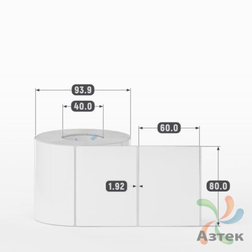 Этикетка самоклеящаяся 80х60 (рядов 1 по 650 шт) Полипропилен съемный клей в рулоне, втулка 40 мм (к) IQ code
