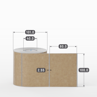 Этикетка самоклеящаяся с печатью 100х80 (рядов 1 по 500 шт) Крафт в рулоне, втулка 40 мм (к) IQ code + Черная метка