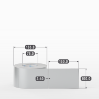 Этикетка самоклеящаяся 100х150 (рядов 1 по 1 000 шт) PET Matt Silver в рулоне, втулка 76 мм (к) IQ code