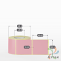 Этикетка 58х60 цветная (рядов 1 по 500 шт) полуглянцевая, втулка 40 мм (к) цвет - Розовый  
