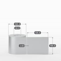 Этикетка самоклеящаяся 100х120 (рядов 1 по 500 шт) PET Matt Silver в рулоне, втулка 40 мм (к) IQ code