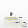 Термотрансферная этикетка 50х25 (рядов 1 по 2 000 шт) Полуглянец в рулоне, втулка 76 мм (к) IQ code