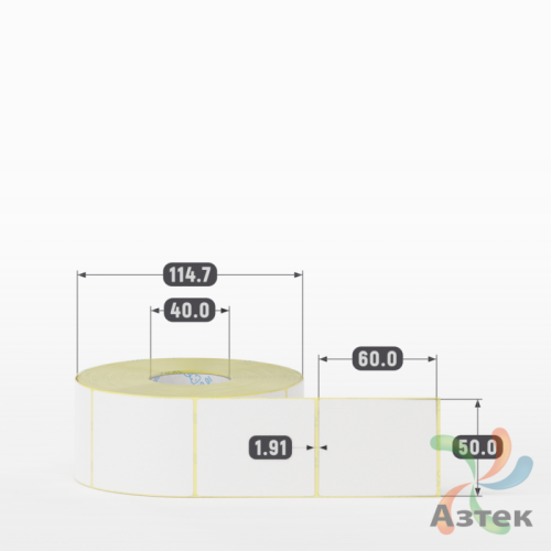 Термоэтикетка ТОП 50х60 (рядов 1 по 1 000 шт)  в рулоне, втулка 40 мм (к) IQ code