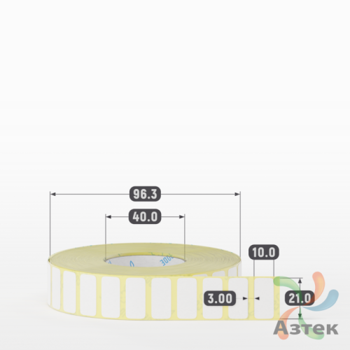 Термоэтикетка ЭКО 21х10 (рядов 1 по 4 000 шт)  в рулоне, втулка 40 мм (к) IQ code