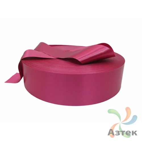 Сатиновая лента 25мм х 200м втулка 76 мм, цвет - фуксия-розовый