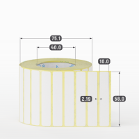Термоэтикетка ТОП 58х10 (рядов 1 по 2 000 шт) в рулоне, втулка 40 мм (к) IQ code