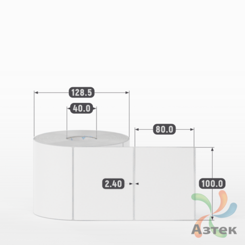 Этикетка самоклеящаяся 100х80 (рядов 1 по 1 000 шт) Transfer Vellum в рулоне, втулка 40 мм (к) IQ code 