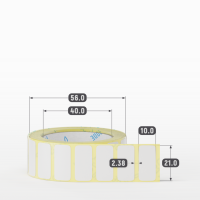 Этикетка самоклеящаяся 21х10 (рядов 1 по 1 000 шт) FOAMTAС белая в рулоне, втулка 40 мм (к) IQ code