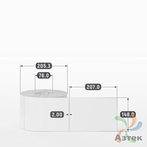 Этикетка самоклеящаяся 148х207 (рядов 1 по 1 000 шт) Полипропилен белый в рулоне, втулка 76 мм (к) IQ code 	