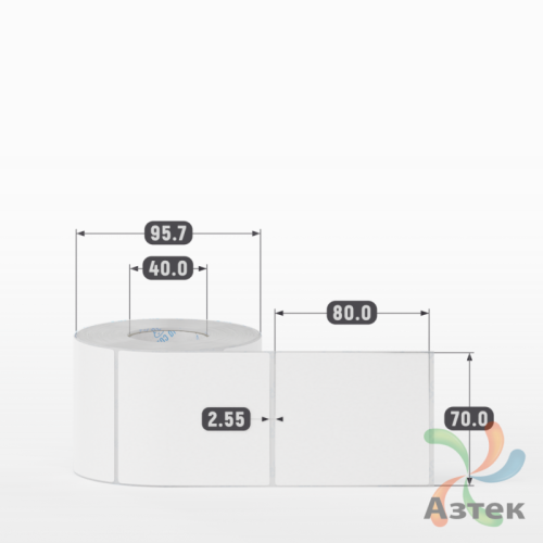 Этикетка самоклеящаяся 70х80 (рядов 1 по 500 шт) Transfer Vellum в рулоне, втулка 40 мм (к) IQ code 