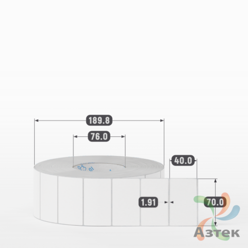Этикетка самоклеящаяся 70х40 (рядов 1 по 4 000 шт) Transfer Vellum в рулоне, втулка 76 мм (к) IQ code 