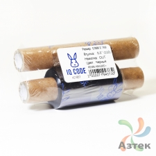 Красящая лента (риббон) 57 мм. х 74 м. Resin HR320D+ Out Черный, втулка 0.5 дюйма (110мм ширина) 