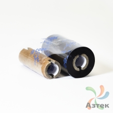 Красящая лента (риббон) 57 мм. х 74 м. Wax/Resin HM220A Out Черный, втулка 0.5 дюйма (57мм ширина) 