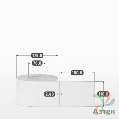 Этикетка самоклеящаяся 110х150 (рядов 1 по 1 000 шт) Полипропилен белый в рулоне, втулка 76 мм (к) IQ code 	