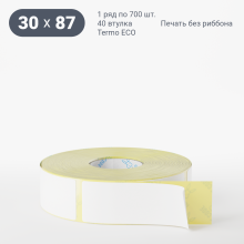 Термоэтикетка ЭКО 30х87 (рядов 1 по 700 шт)  в рулоне, втулка 40 мм (к) IQ code