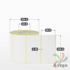 Этикетка самоклеящаяся 100х50 (рядов 1 по 1 000 шт) Termo TOP съёмный клей в рулоне, втулка 40 мм (к) IQ code
