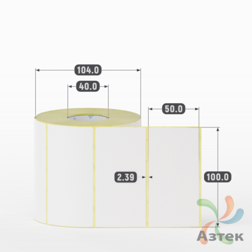 Этикетка самоклеящаяся 100х50 (рядов 1 по 1 000 шт) Termo TOP съёмный клей в рулоне, втулка 40 мм (к) IQ code