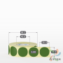 Этикетка 30х30 цветная (рядов 1 по 1000 шт) полуглянцевая, втулка 40 мм (к) цвет - Зеленый Pantone 362 C круглая
