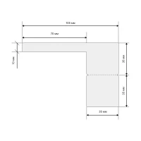 Этикетка для кабеля и провода (флажок) 105х70 (рядов 1 по 500 шт) Полипропилен Красный Фигурная в рулоне, втулка 40 мм (к) IQ code