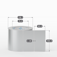 Этикетка самоклеящаяся 100х50 (рядов 1 по 1 000 шт) PET Matt Silver в рулоне, втулка 76 мм (к) IQ code