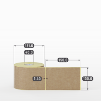 Этикетка самоклеящаяся 100х150 (рядов 1 по 500 шт) Крафт в рулоне, втулка 40 мм (к) IQ code