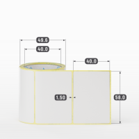 Этикетка самоклеящаяся 58х40 (рядов 1 по 500 шт) VOID bright silver в рулоне, втулка 40 мм (к) IQ code