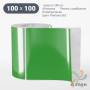 Этикетка 100х100 цветная Полипропилен (рядов 1 по 250 шт), втулка 40 мм (к) цвет - Зеленый Pantone 362 C  
