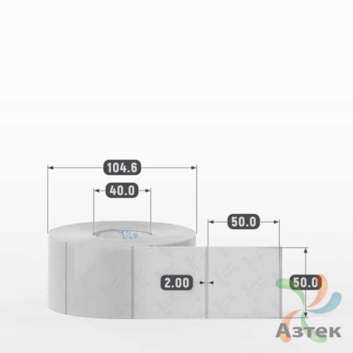 Этикетка самоклеящаяся с печатью 50х50 (рядов 1 по 1 000 шт) Прозрачный полипропилен в рулоне, втулка 40 мм (к) IQ code + Черная метка