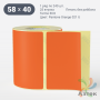Термоэтикетка 58х40 Termo ECO цветная (рядов 1 по 240 шт), втулка 25 мм (к) цвет - Pantone Orange 021 U, 