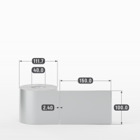 Этикетка самоклеящаяся 100х150 (рядов 1 по 500 шт) PET Matt Silver в рулоне, втулка 40 мм (к) IQ code