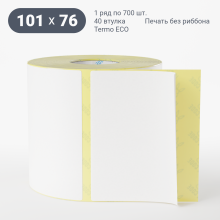 Термоэтикетка ЭКО 101х76 (рядов 1 по 700 шт)  в рулоне, втулка 40 мм (к) IQ code