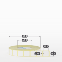 Термоэтикетка ЭКО 15х15 (рядов 1 по 2 000 шт) в рулоне, втулка 40 мм (к) IQ code