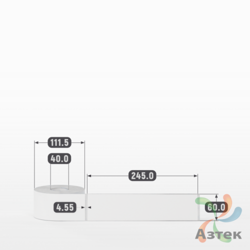 Этикетка самоклеящаяся 60х245 (рядов 1 по 250 шт) Полипропилен белый в рулоне, втулка 40 мм (к) IQ code 	