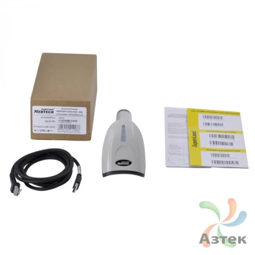 Сканер штрих-кода Mertech 2310 1D/2D  2D Imager HD, Белый ручной, USB кабель, USB-COM, ЕГАИС