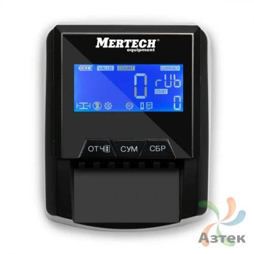 Детектор валют автоматический Mertech D-20A FLASH PRO (с АКБ) LCD Черный RUB
