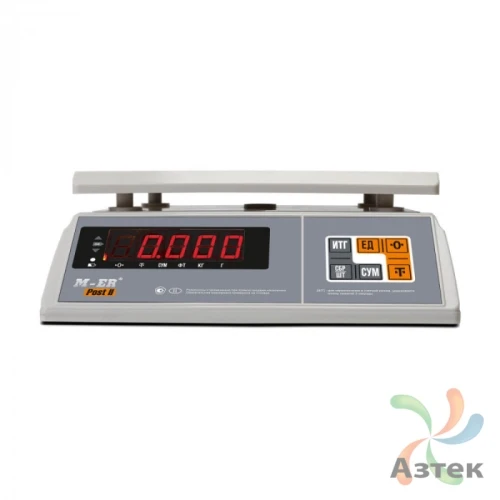 Весы Mertech M-ER 326 AFU-32.1 LED RS-232 настольные фасовочные до 32 кг, пластик