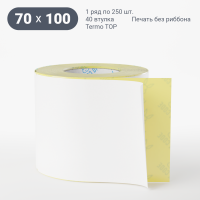 Термоэтикетка ТОП 70х100 (рядов 1 по 250 шт)  в рулоне, втулка 40 мм (к) IQ code