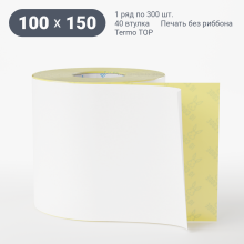 Этикетка самоклеящаяся 100х150 (рядов 1 по 300 шт) Termo TOP deep freeze в рулоне, втулка 40 мм (к) IQ code