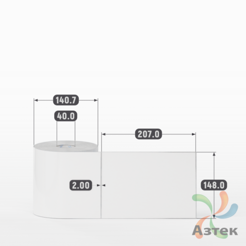 Этикетка самоклеящаяся 148х207 (рядов 1 по 500 шт) Полипропилен белый в рулоне, втулка 40 мм (к) IQ code 	